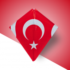 BAYRAKLI - NAYLON ELMAS UÇURTMA